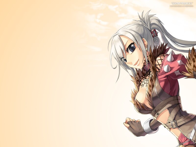 Silver-haired Anime Girl — White, Determined