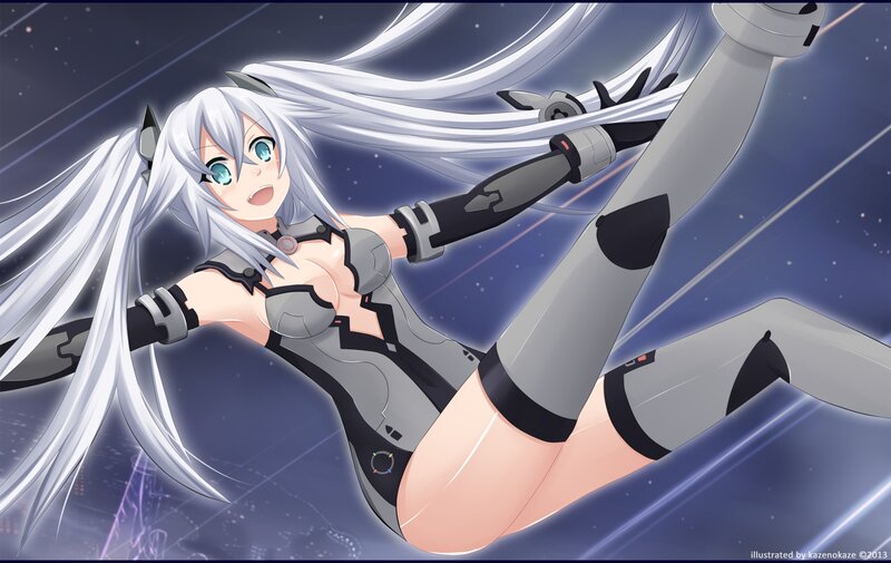 Silver-haired Anime Girl — White, Dynamic, Night