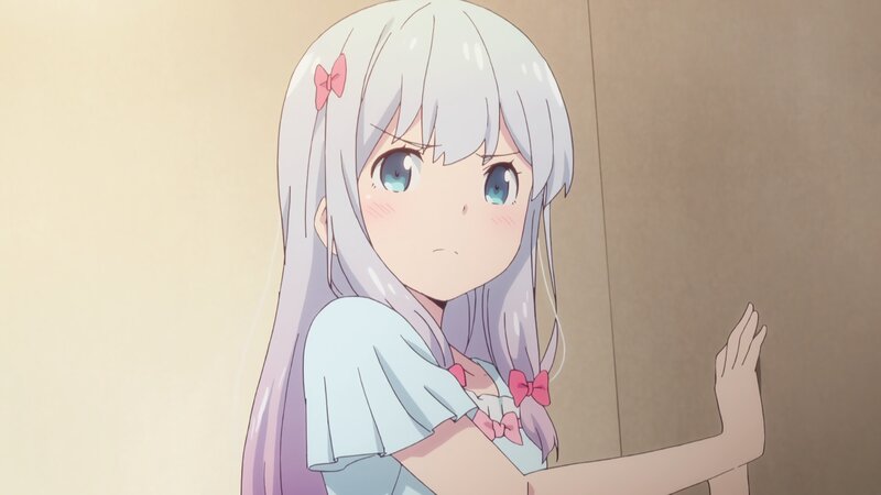 Silver-haired Anime Girl — White, Innocent, Pink Bow