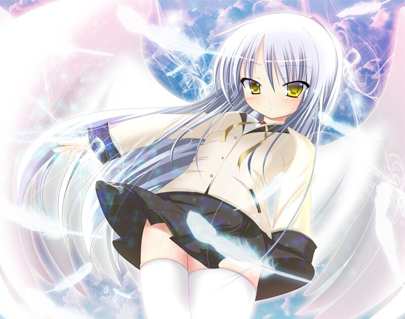 silver-haired anime girl with glowing eyes