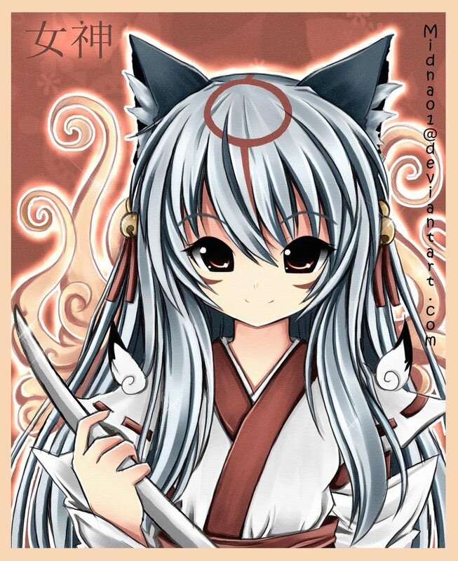 silver-haired anime girl with swords