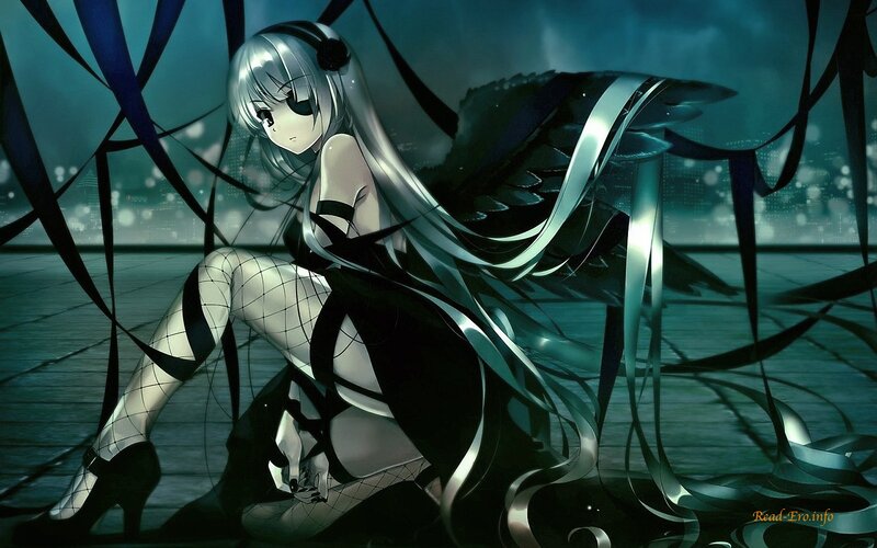 silver-haired anime girl with wings