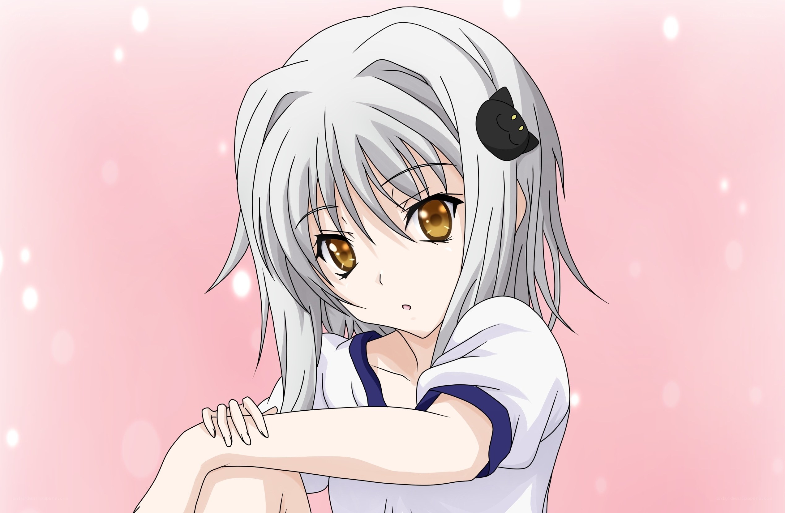 silver-haired anime girl