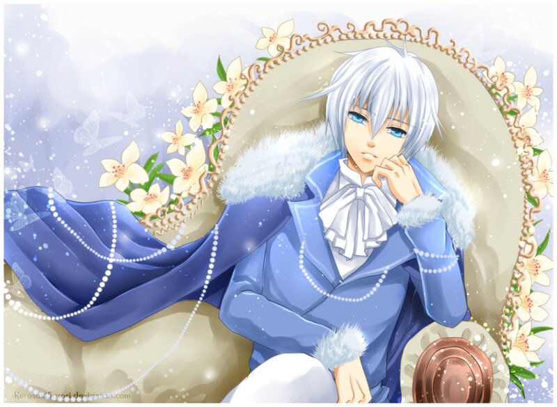 Silver-haired Anime Male — Blue