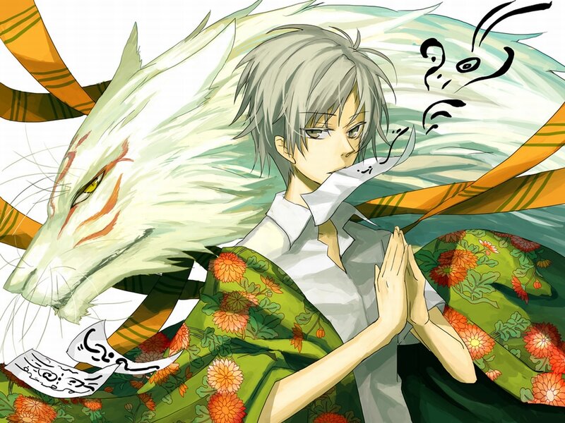 Silver-haired Boy with Fox