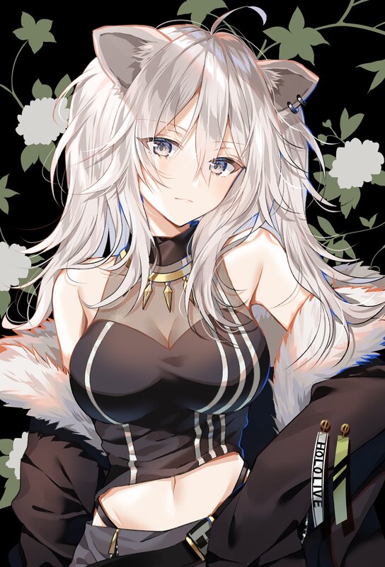 Silver-haired Cat-eared Woman