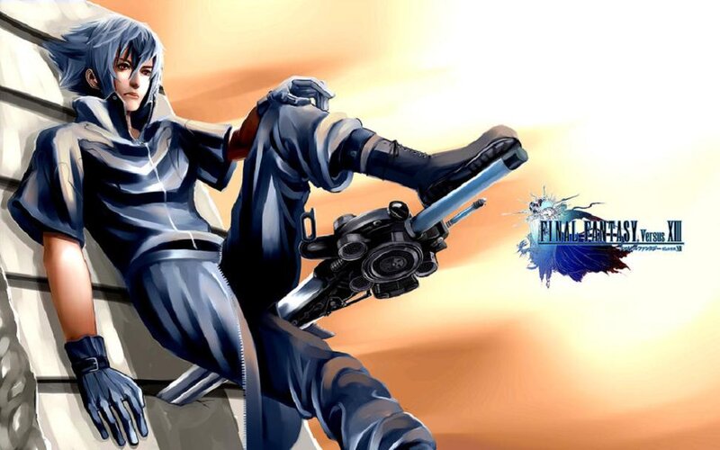 Silver-haired Character — Blue, Dramatic, Sunset