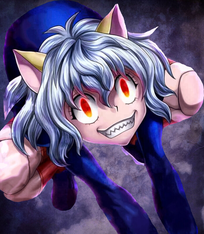 Silver-haired Character — Blue, Intense