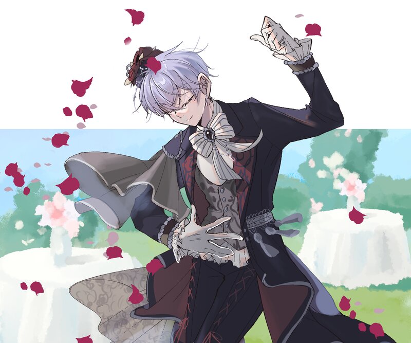 Silver-haired Character Dancing