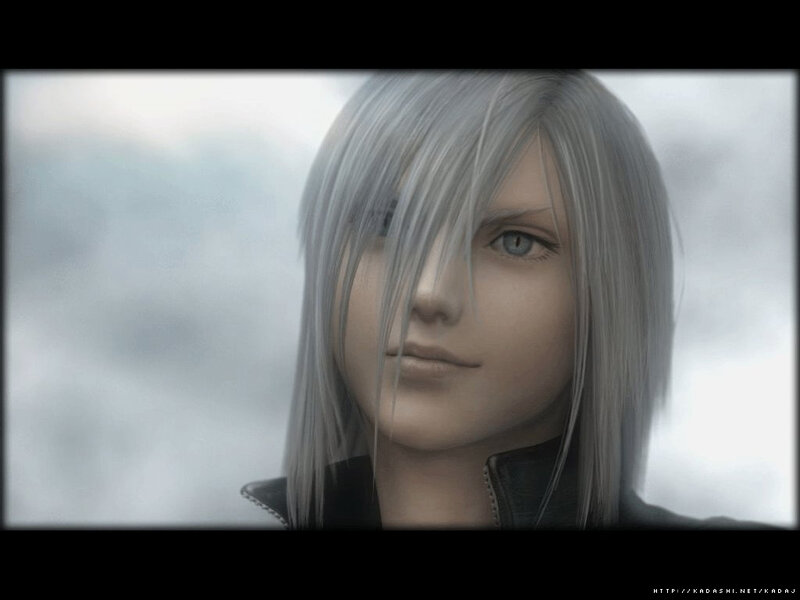 Silver-haired Character — Gray, Somber