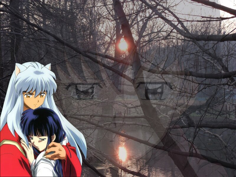 Silver-haired Character Hugging — White, Dramatic