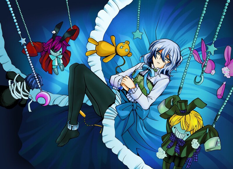 Silver-haired Character in Blue Dress