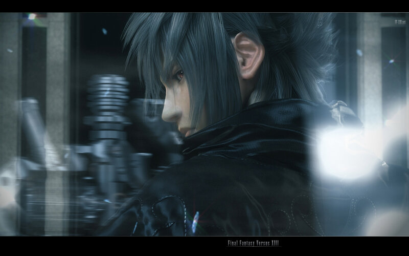 Silver-haired Character in Coat — Black