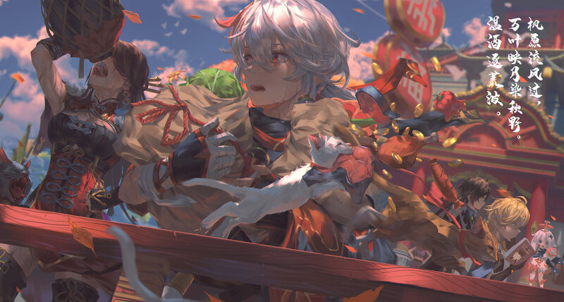 Silver-haired Character on Boat