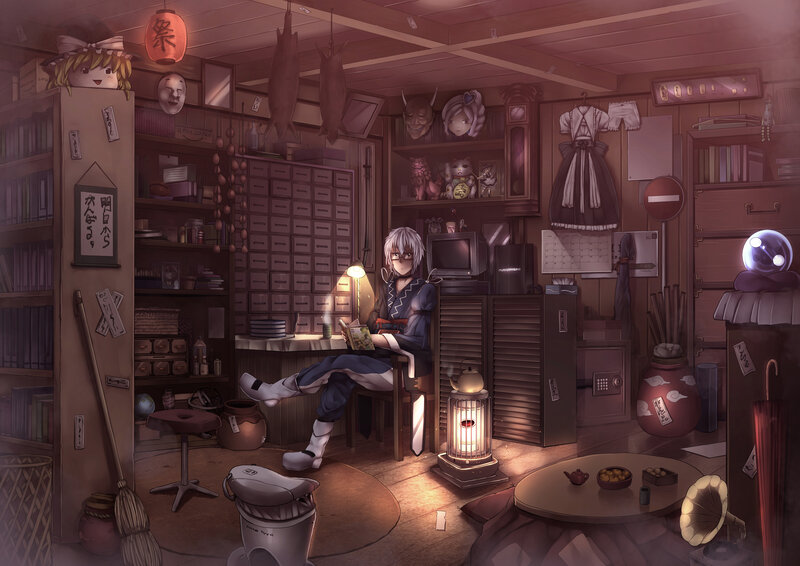 Silver-haired Character Reading — Brown