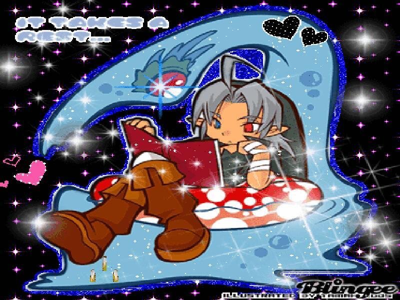 Silver-haired Character Reading