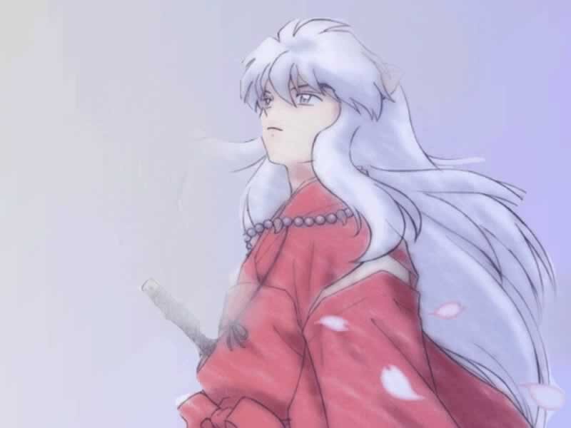 Silver-haired Character — White, Calm