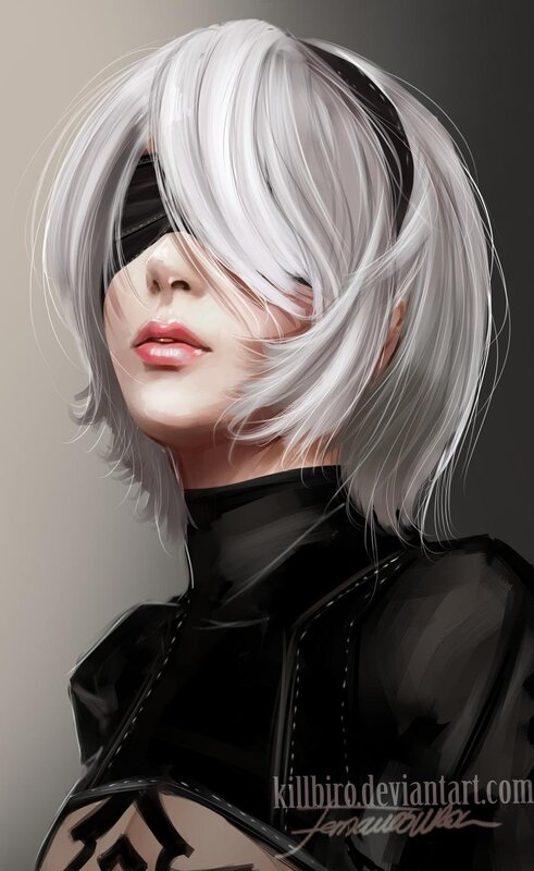 Silver-haired Character — White, Dramatic