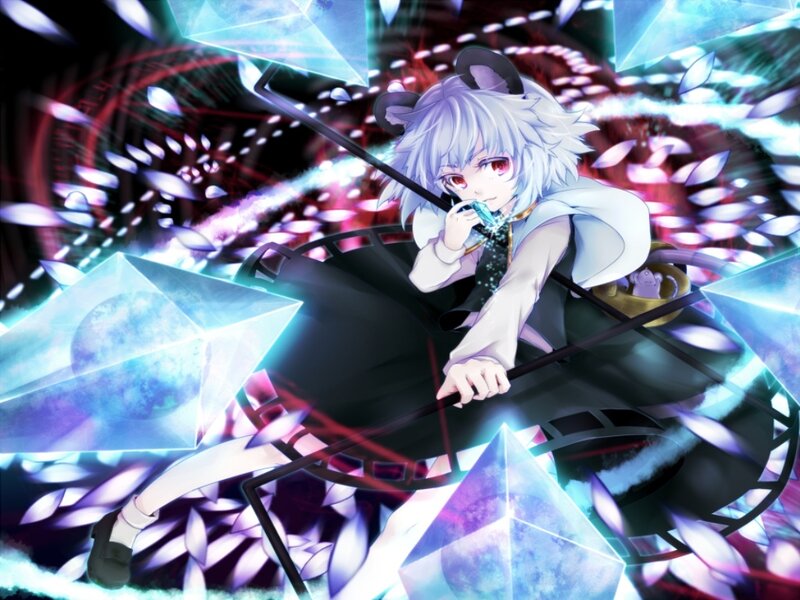 Silver-haired Character with Staff