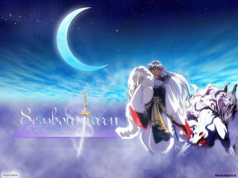 Silver-haired Character with Wolf