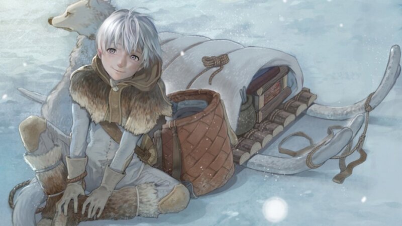 Silver-haired Child in Snow