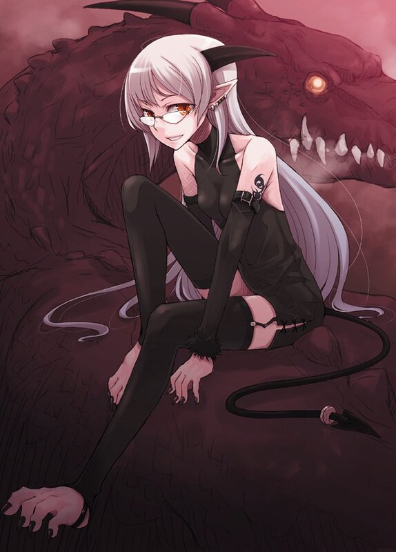 silver-haired demon girl