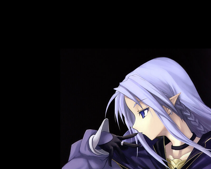 silver-haired elf character