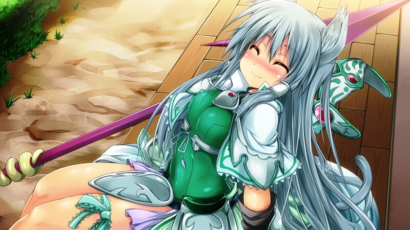 Silver-haired Elf Girl — Green