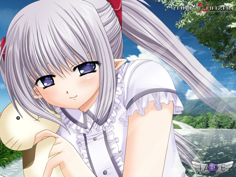 Silver-haired Elf Girl — White