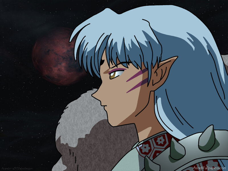 Silver-haired Elf with Red Planet