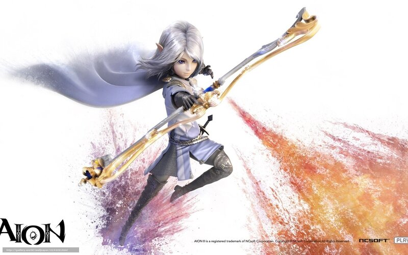 Silver-haired Elf with Staff