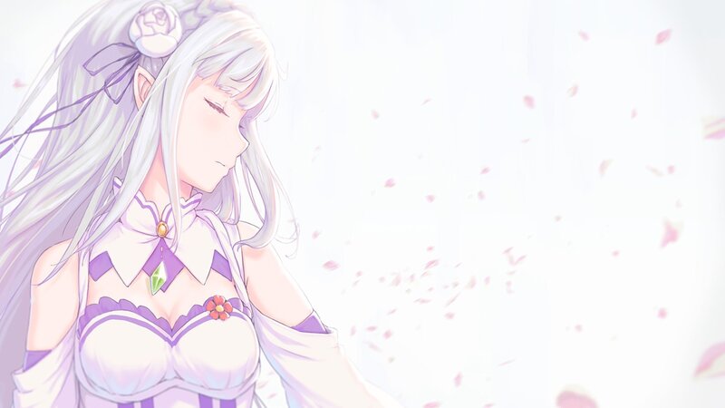 Silver-haired Elf Woman — White, Serene