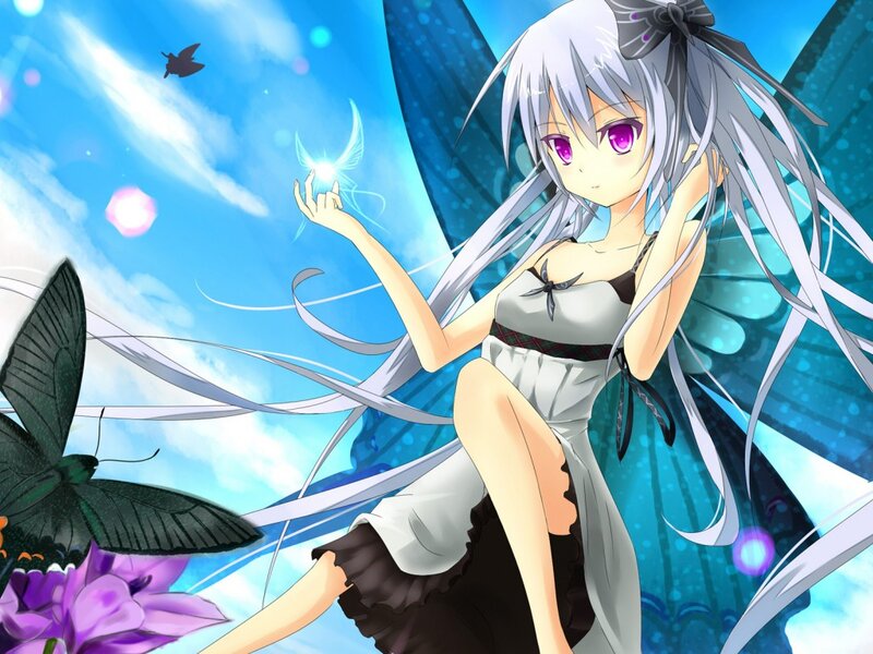 Silver-haired Fairy Girl — Blue