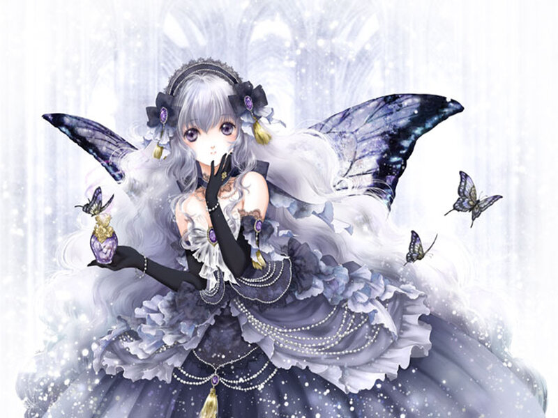 Silver-haired Fairy Girl — Purple
