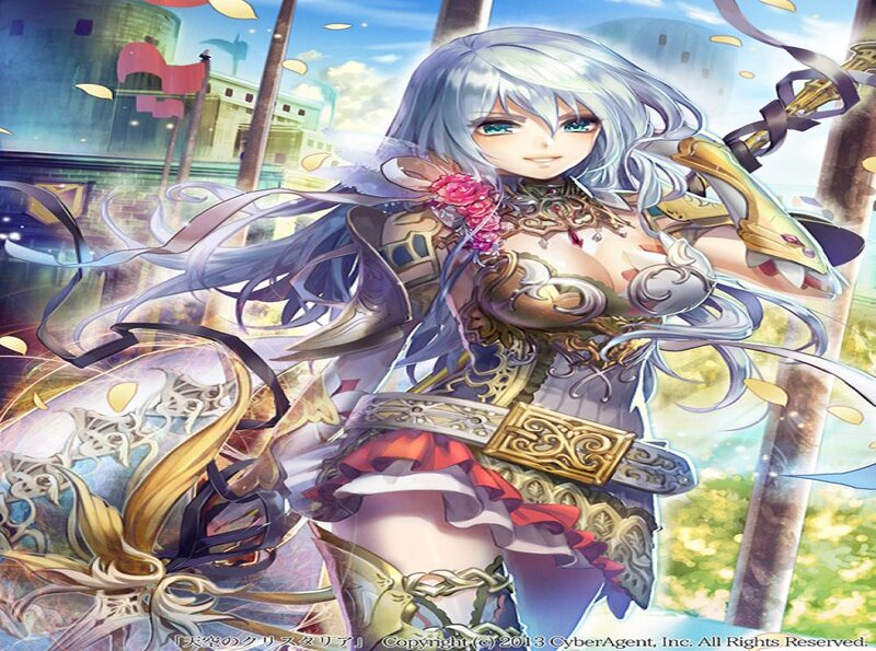 Silver-haired Female Warrior — Blue, Dramatic