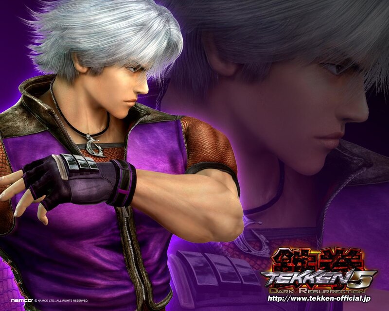 Silver-haired Fighter — Purple, Dramatic