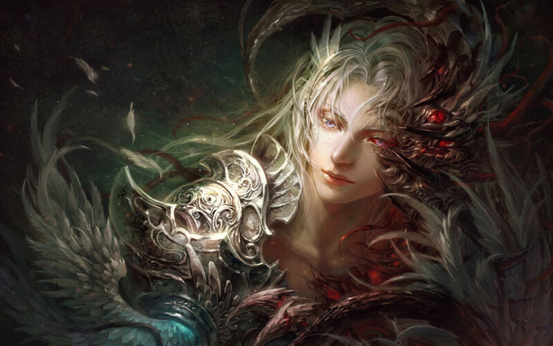 Silver-haired Figure with Wings