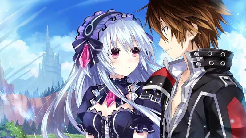 Silver-haired Girl and Boy — Blue