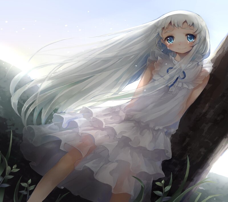 Silver-haired Girl Crying