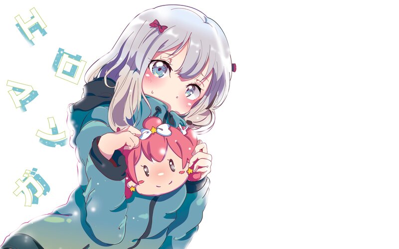 Silver-haired Girl Hugging Doll