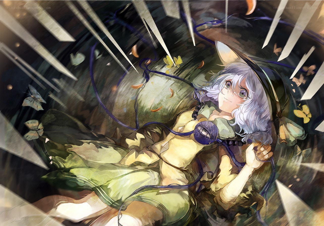 silver-haired girl in a storm