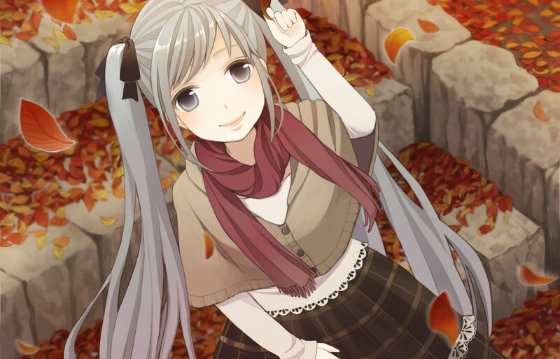 Silver-haired Girl in Autumn