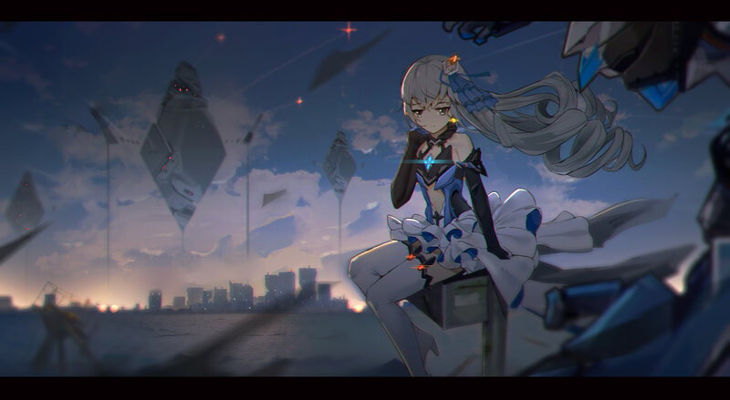 Silver-haired Girl in Battle