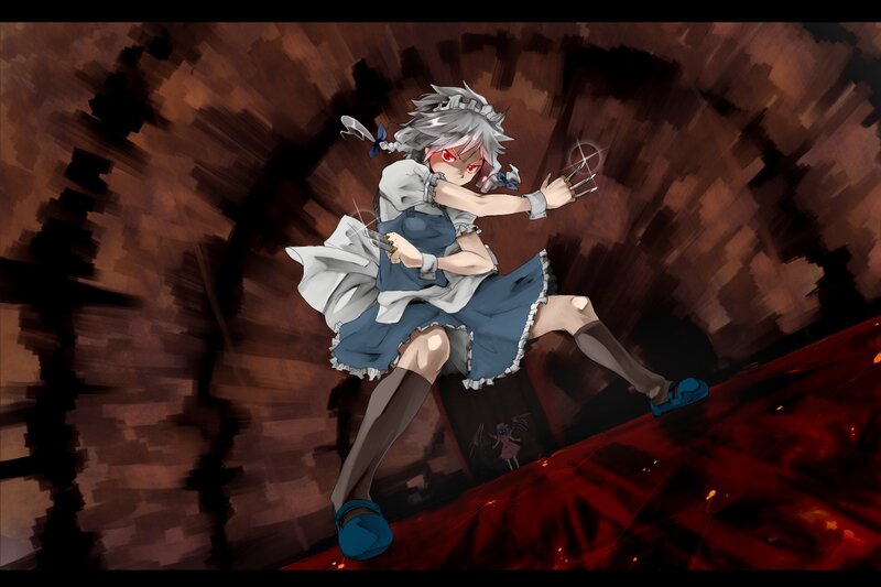 Silver-haired Girl in Blue Dress — Dramatic