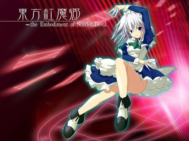 Silver-haired Girl in Dress — Red