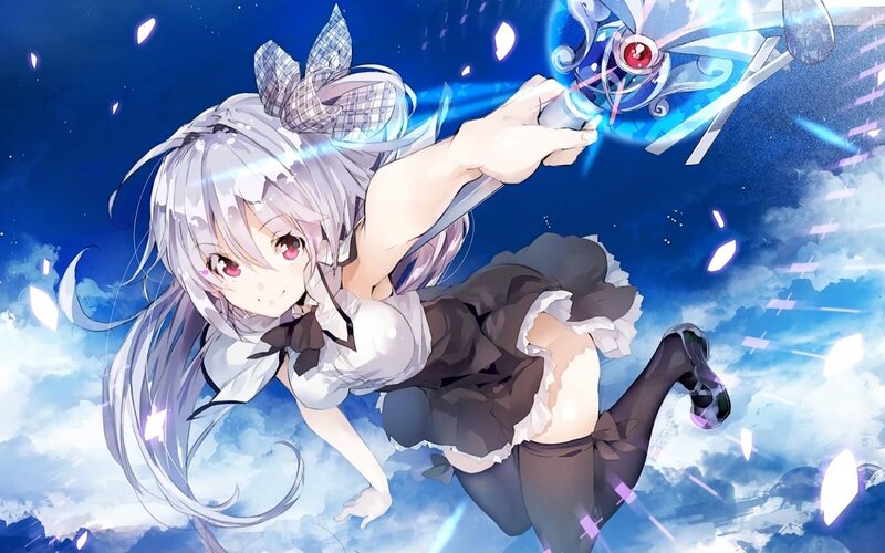 Silver-haired Girl in Flight
