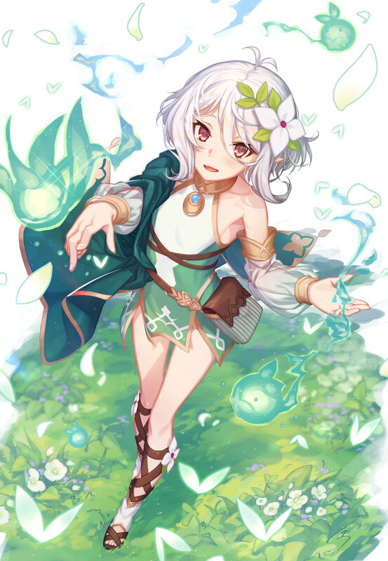 Silver-haired Girl in Green — Serene