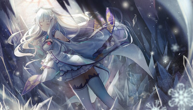 Silver-haired Girl in Ice