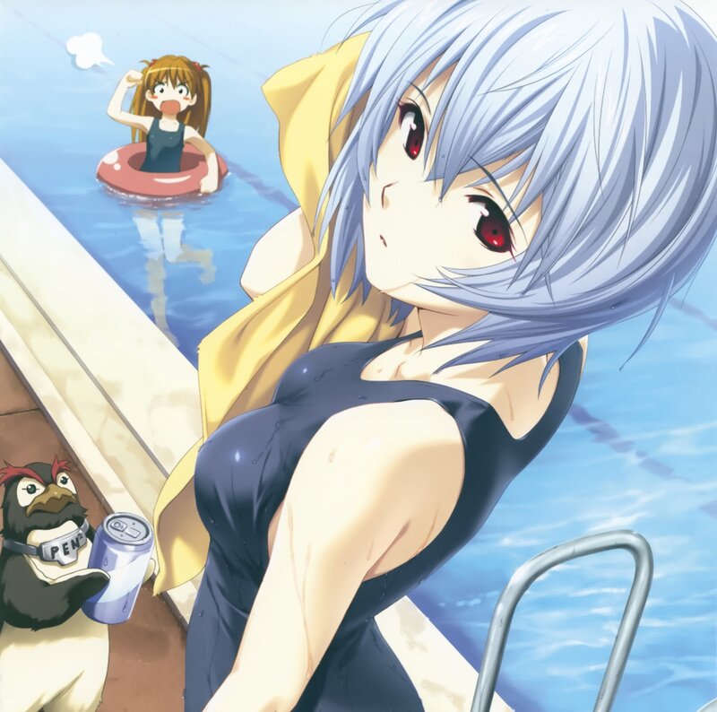 Silver-haired Girl in Pool