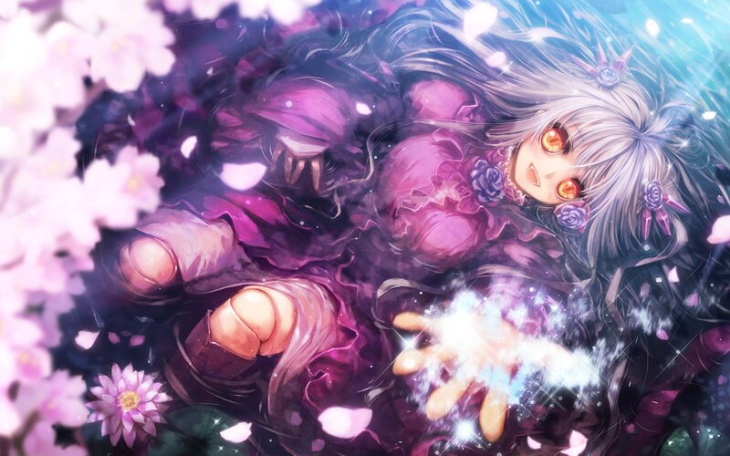 Silver-haired Girl in Purple Dress — Dreamy